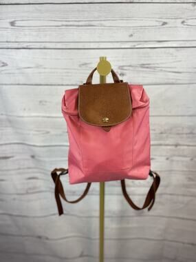 Longchamp Le Pliage Pink Nylon Backpack Small Foldable Travel Bag